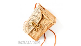 wallet purses bag rattan ata grass hand woven balinese design